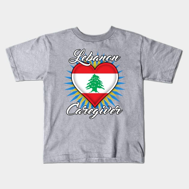 Lebanon Caregiver (white font) Kids T-Shirt by WCN Store